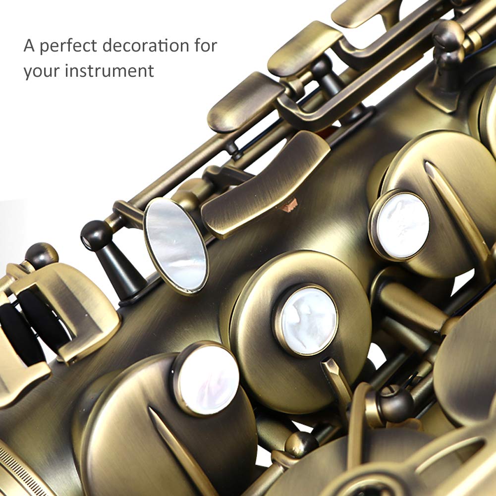 9pcs/set incrustations de touches de touche de saxophone, bouton de doigt pour accessoires de pièces de saxophone sax alto/ténor/soprano