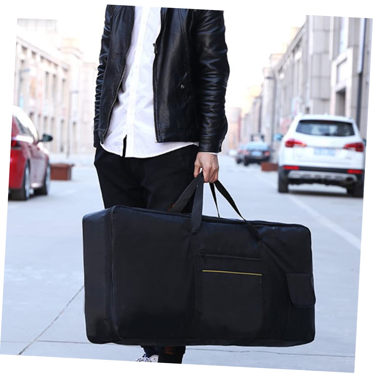 Borsa Custodia Nero 61 Tasti per Tastiera Elettronica Oxford Design Elegante Usabile come Borsa a Tracolla o Zaino