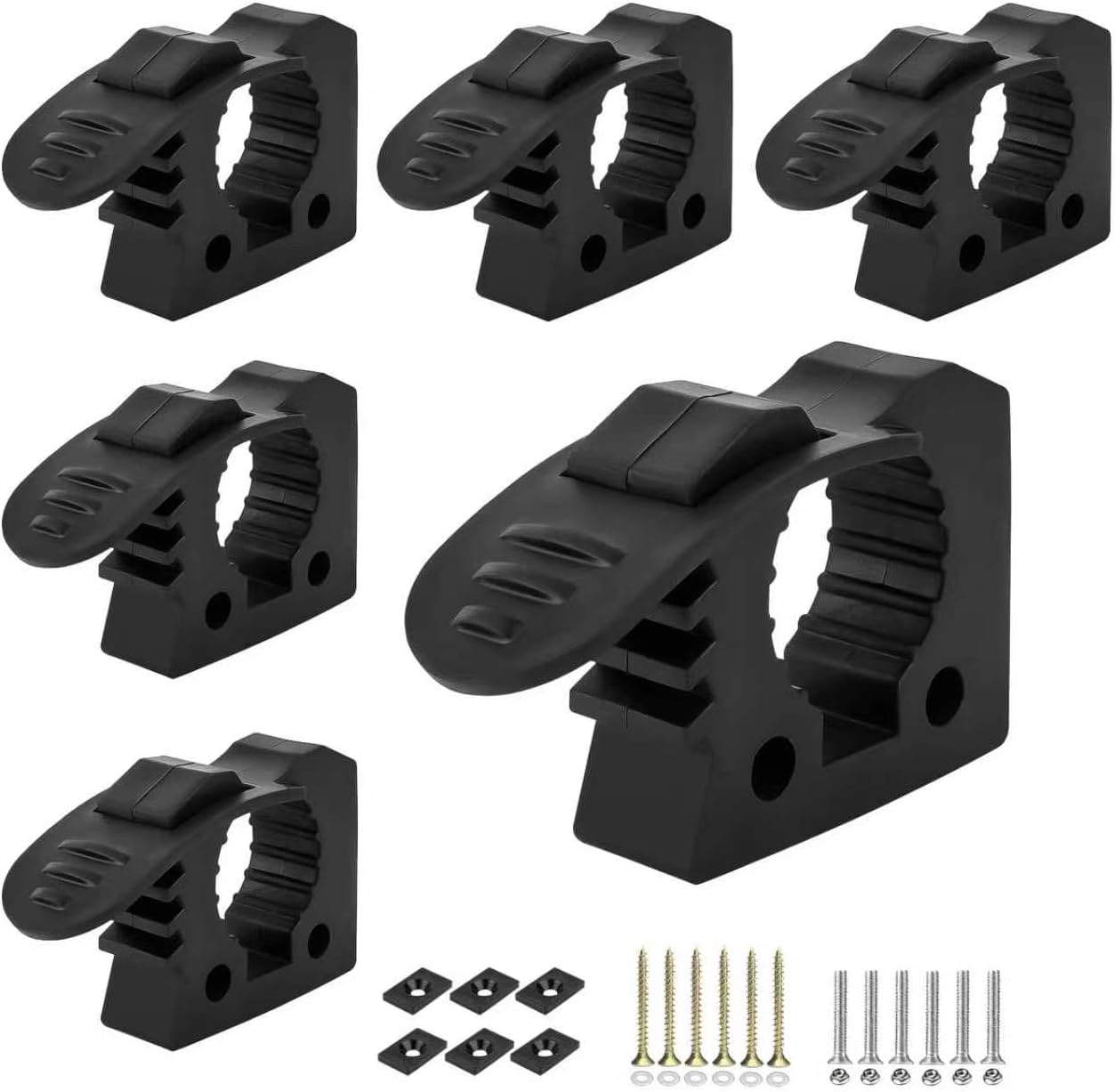 Kryonix 6 Pack Rubber Tool Clamp, Quick Release Rubber Clamp Mount Kit Fits