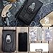 OneTigris Vertical Double Phone Pouch Triple Layered for Phone Power Bank & Cards