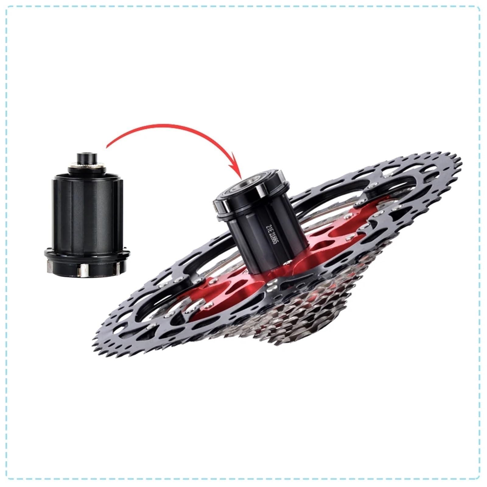 Compatible con Casete de Bicicleta Sunshine, piñón de Velocidad MTB, Estructura HG, Rueda Libre, Compatible con Shimano, Compatible con SRAM