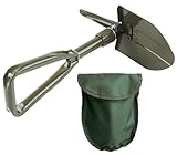 Meister Klappspaten 3 in 1 - Spaten, Hacke und Säge – Mit Gürteltasche...