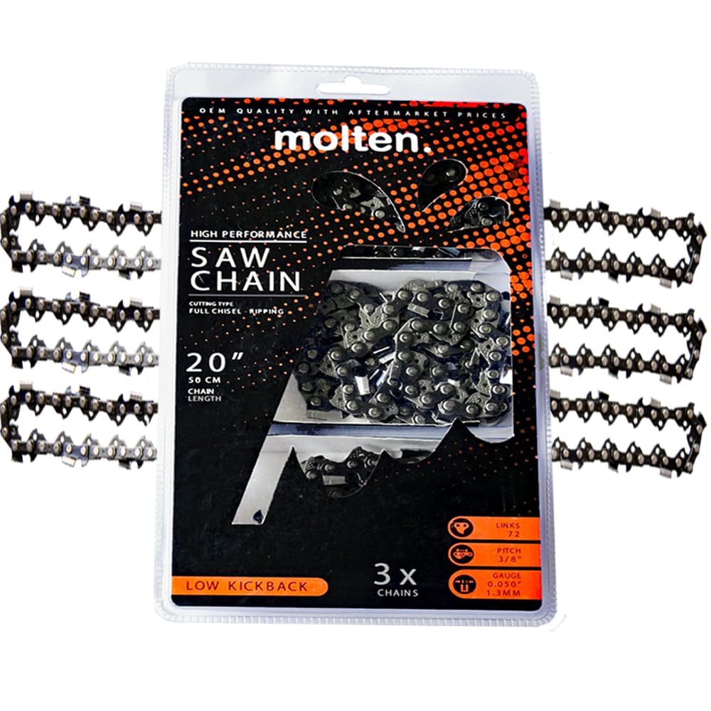 Husqvarna 455 Rancher Chain, Stihl Chainsaw Chain 20 Inch 3/8 .50 72 Links, 33 RS 72 Fits MS 311, MS 391 - Replacement for Oregon E72