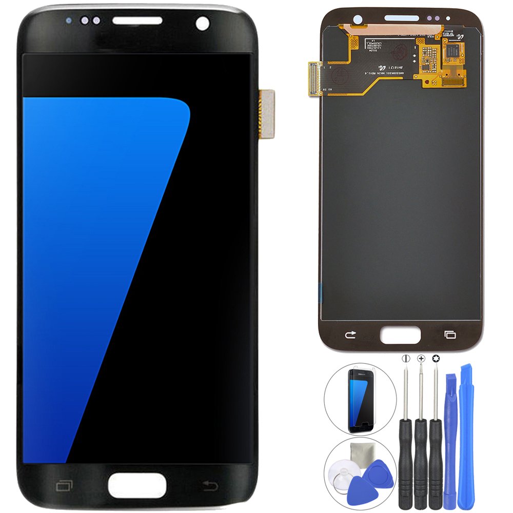Coobetter Screen Replacement Samsung Galaxy S7 LCD Display Screen + Touch Digitizer Assembly Compatible to SM-G930 G930F G930A G930V G930P G930T G930R4 G930W8 with Repair Tools (S7 Black)
