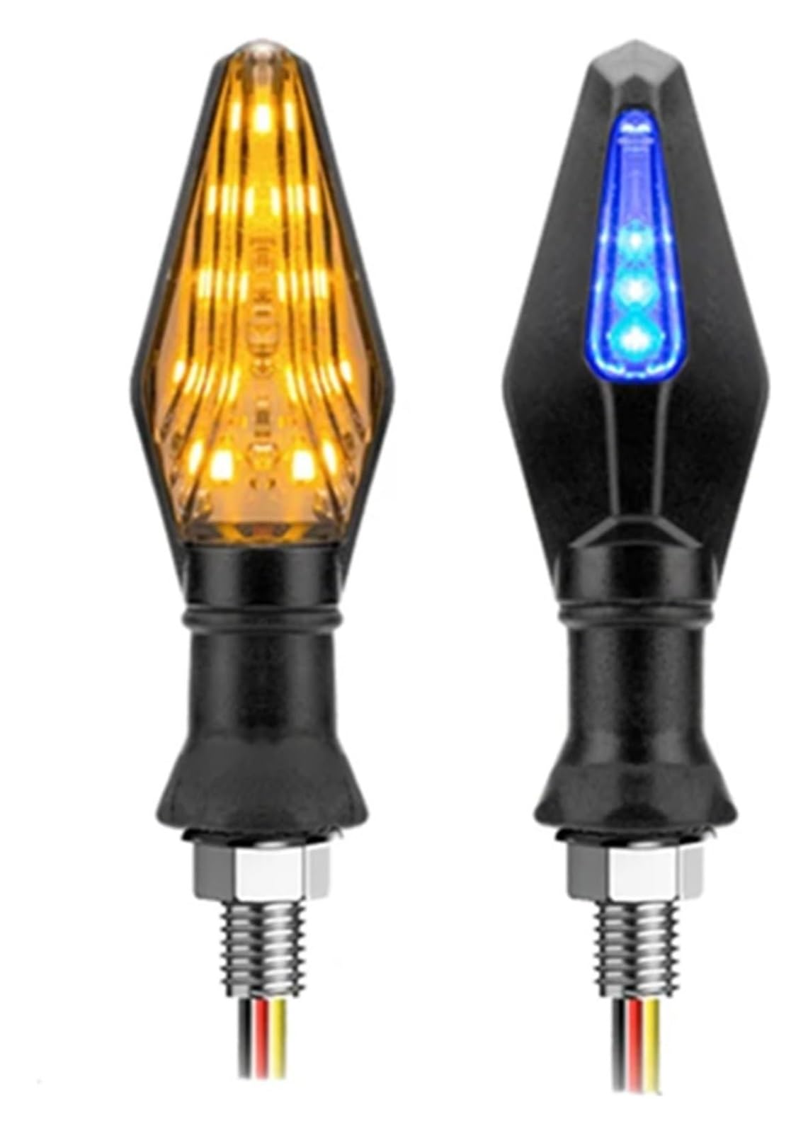 QWQNMC Indicatore Direzione Moto Indicatore di Direzione per Motocicletta da 12 V Luci Lampeggianti(2Pcs)