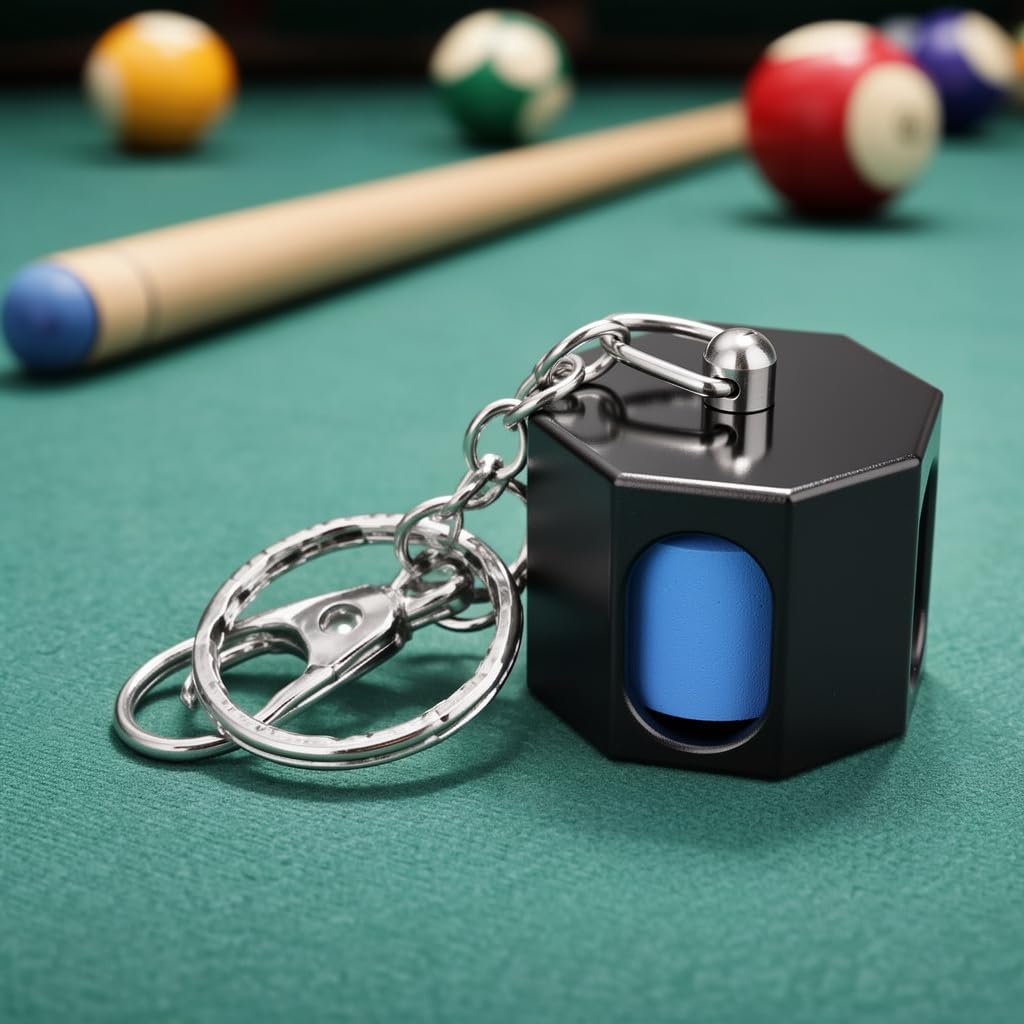 Keenso Billiard Chalk Holder, Aluminium Alloy, Pool Chalk Cover, Durable Design, Lightweight Construction, for Billiard Players, Home Game Rooms, Professional Use, Travelling