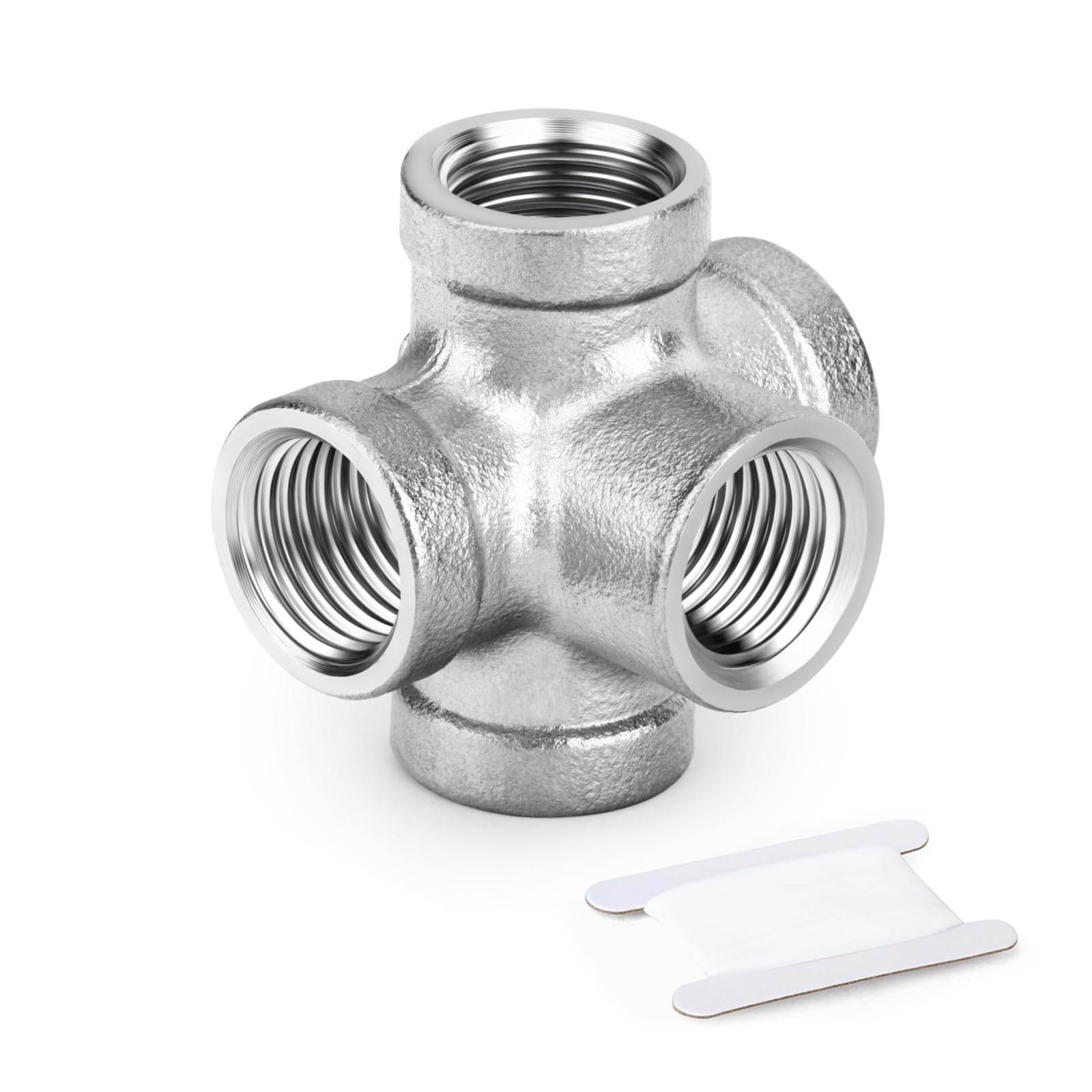 Accesorios de tubería duraderos en acero inoxidable con 5 vías hembra 1" BSP