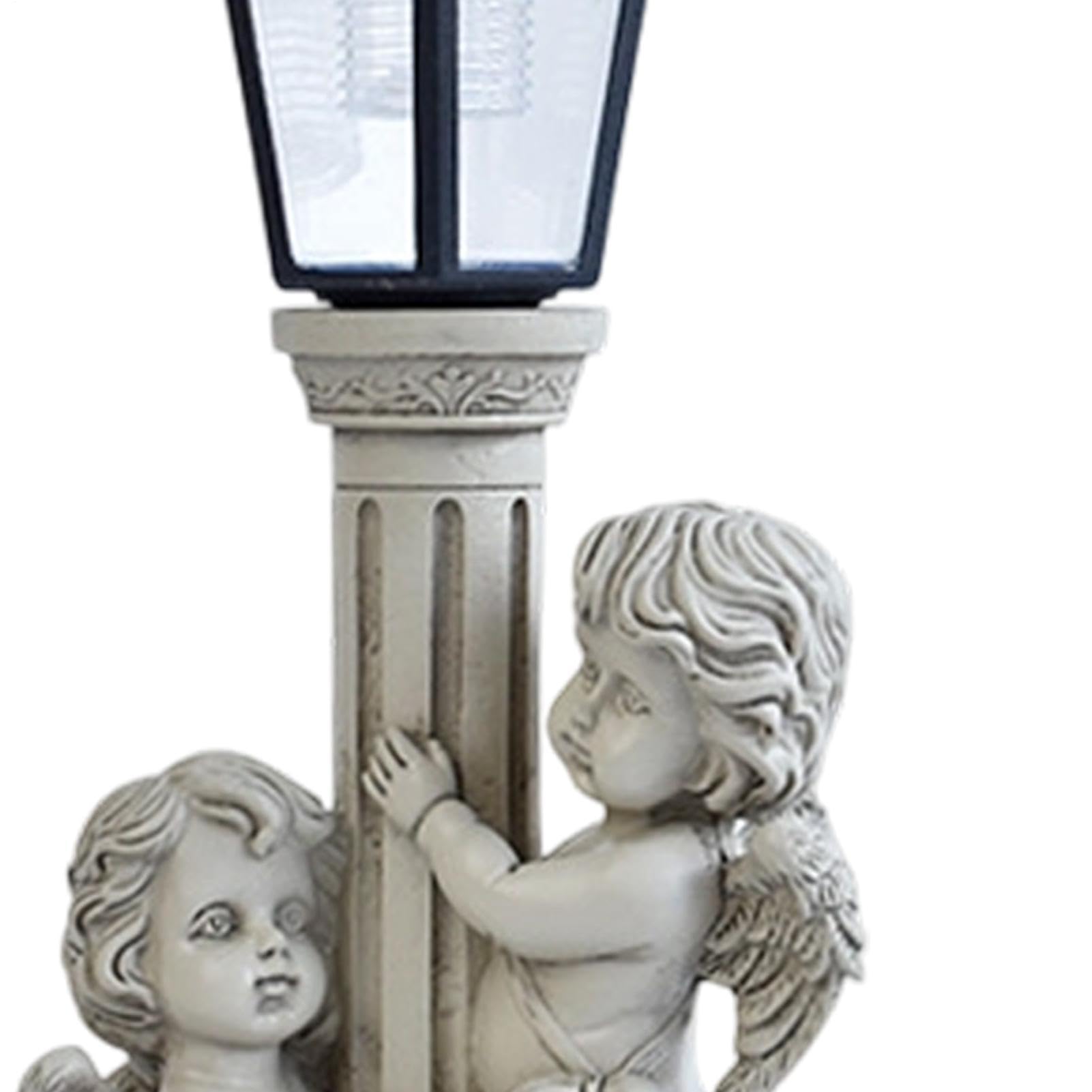 Statua da giardino a luce solare, impermeabile, con accensione e spegnimento automatici | Statua solare a LED per casa, patio, corridoio, prato, giardino, cortile, balcone, portico