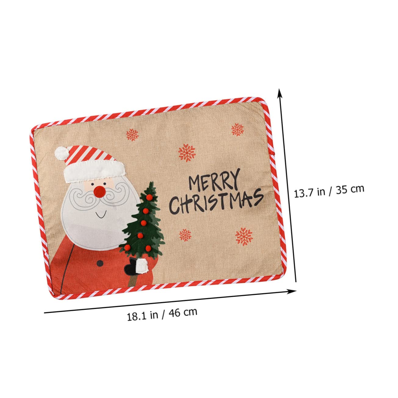 TOPBATHY 5 Piezas Decoración Navideña Mantel De Papá Noel Manteles Individuales De Algodón Tapete De Mesa De Comedor De Navidad Manteles De Cocina Manteles De Navidad Rojo Tela