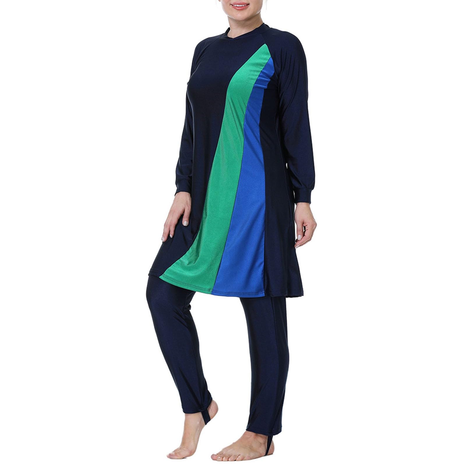 Générique Costume da Bagno Coprente per Costume da Bagno Burkini Ample a Maniche Lunghe e Pantaloni