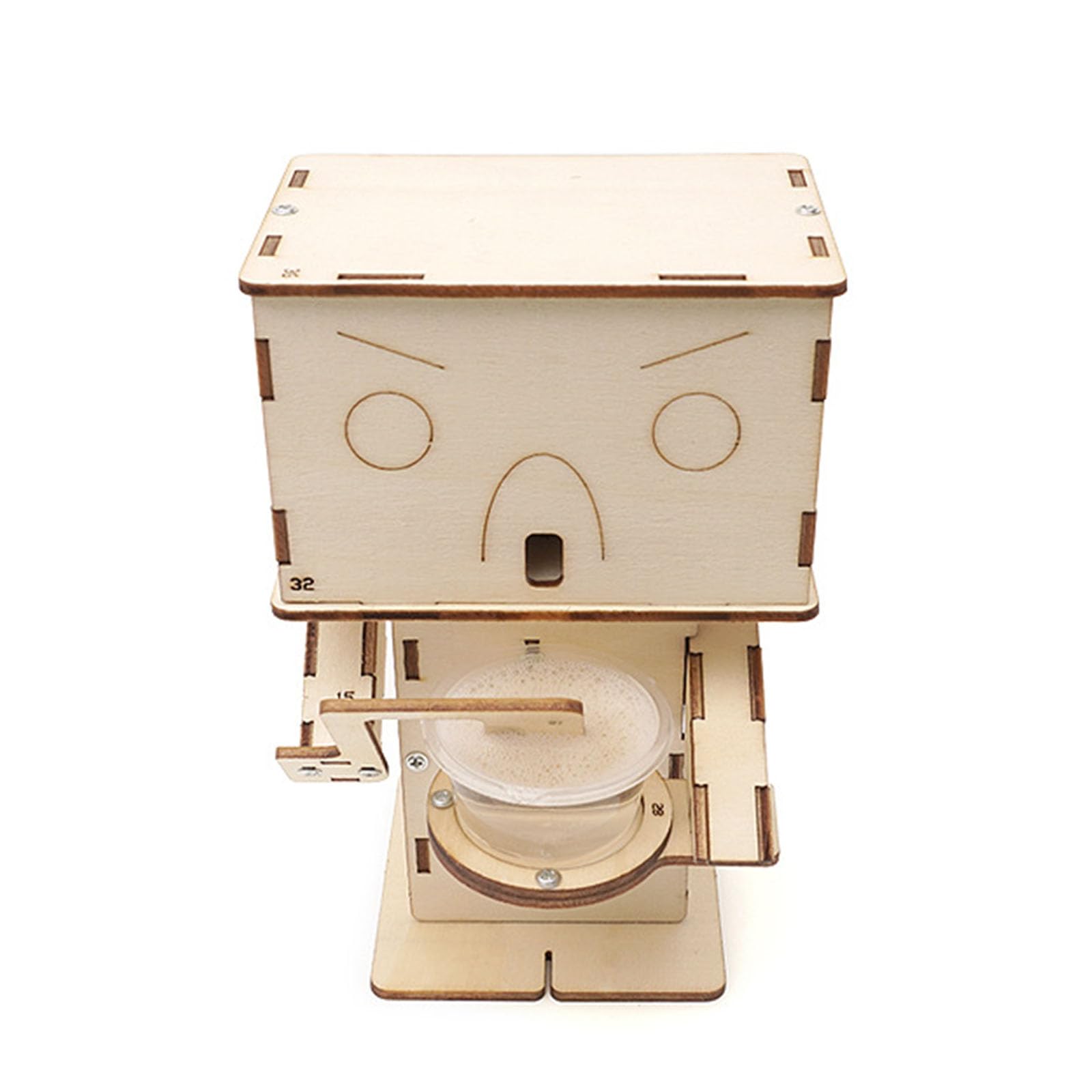 Ljmyy Wooden Bubble Blowing Robot Science Experiment Set For Learning And Creative Play