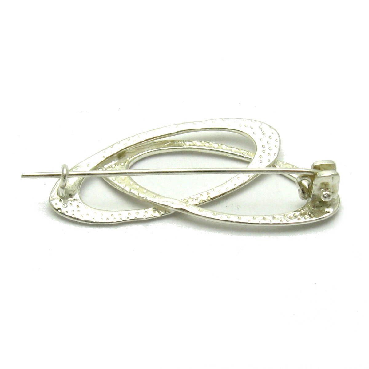 Sterling Silber Brosche Ellipse massiv 925 Empress