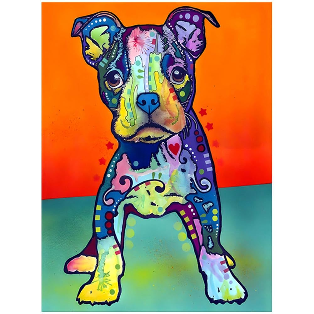 Amazon.co.jp: アートパネル ボストンテリア 犬 W50cm H70cm アート