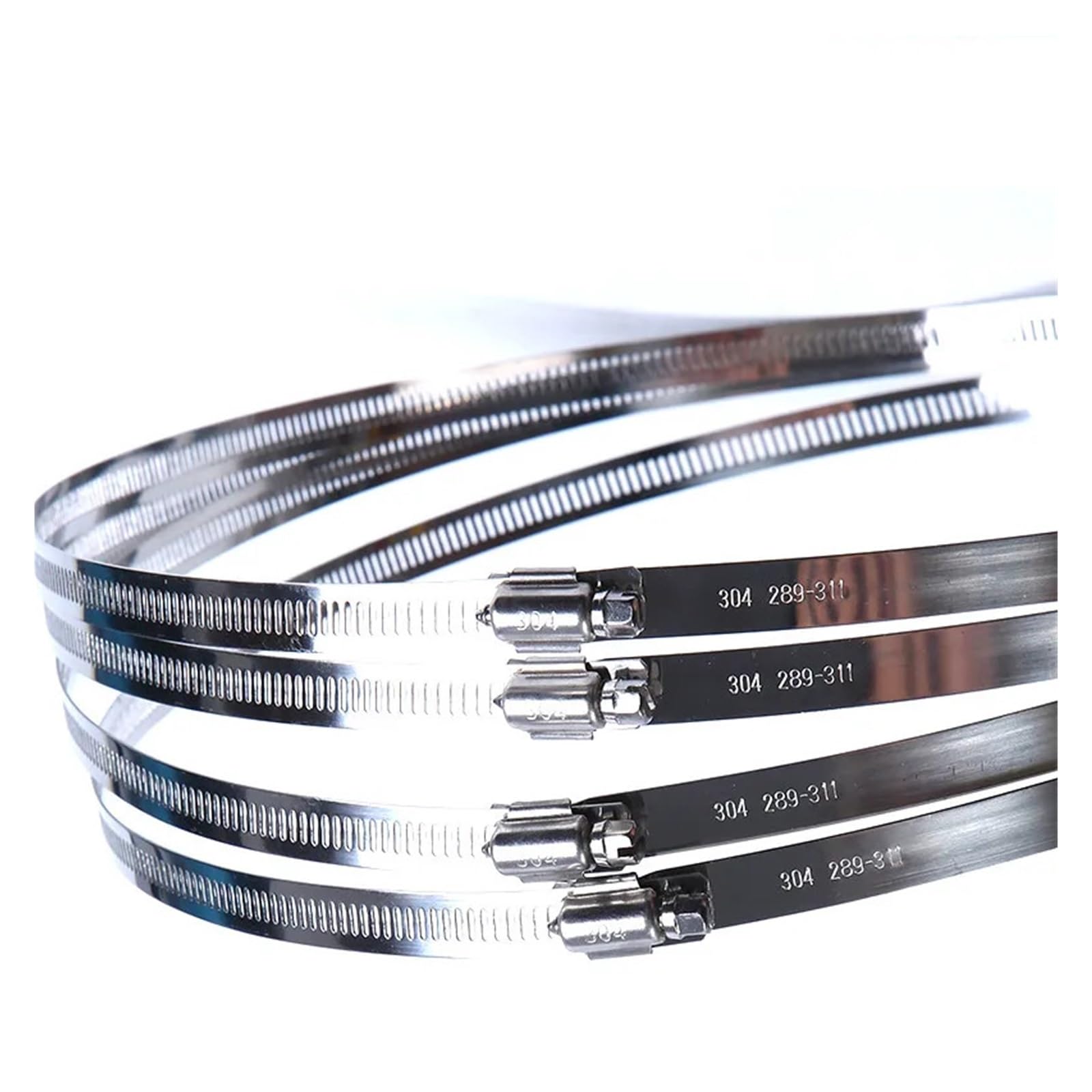 manguera de transmisión de tornillo, Abrazaderas de tubo de acero inoxidable, 5 uds., Clips for manguera, tornillo sin fin, 8mm-700mm(500-600mm)