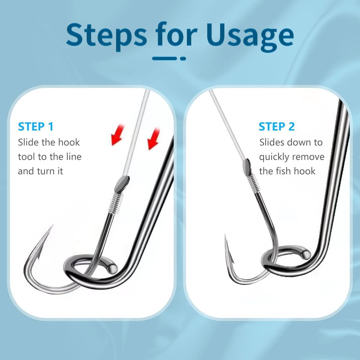Quick Fish Hook Remover Tool 3 Set Fishhook Easy Removal Detacher for Fishing Accessories Stainless Steel Fish Hook Disconnect Extractor Device Gadgets Kit : Sports & Outdoors
