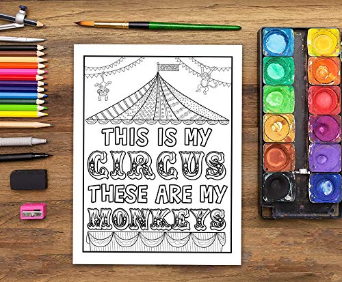 Createspace Papeterie Bleu Mom Life: A Snarky Adult Coloring Book thumb #2