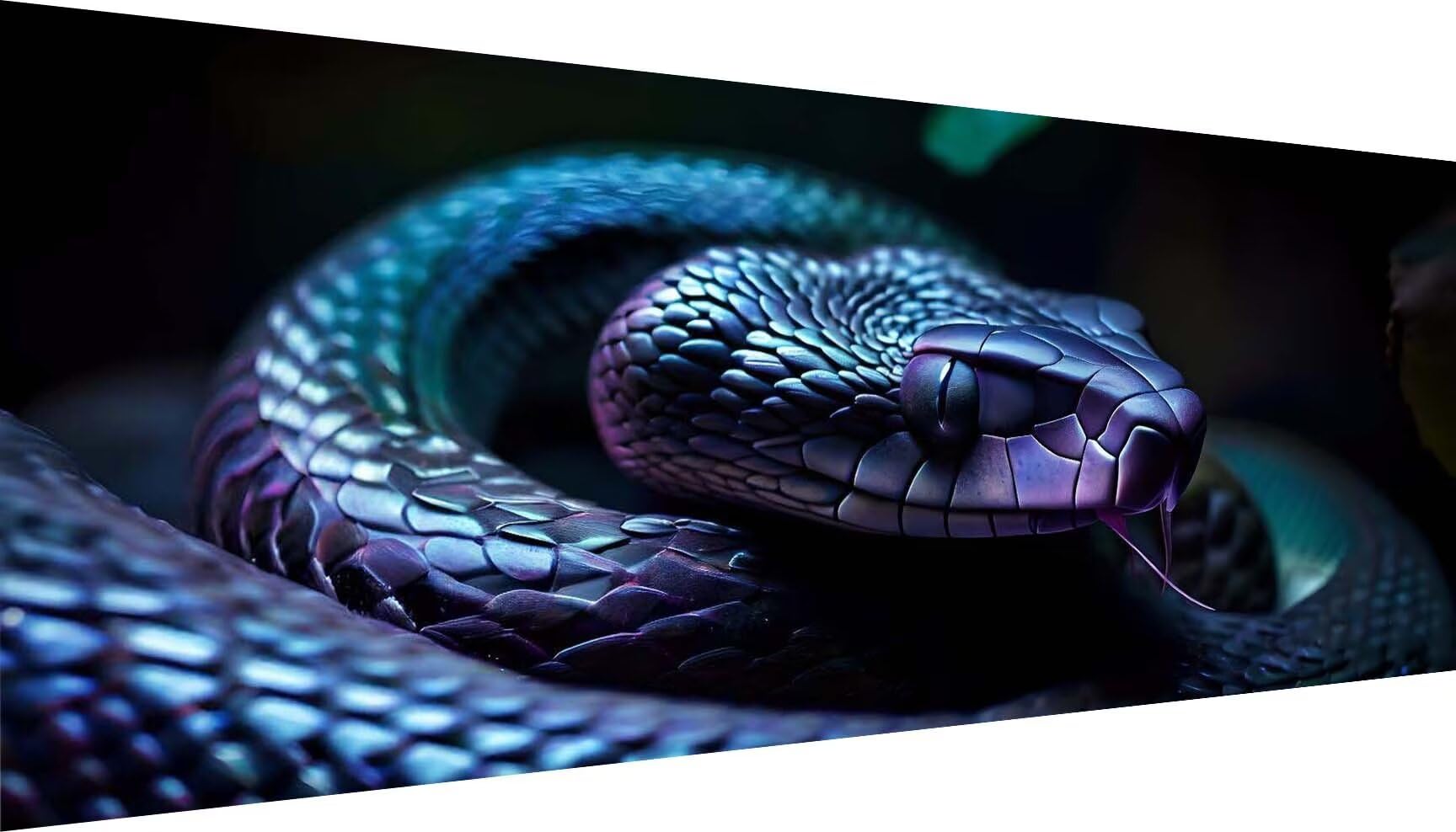 Diamond Painting Serpent Animal, Grand Broderie Diamant kit Complet 225x90cm DIY 5D Strass Point de Croix Cristal Painting Artisanat, Loisirs Créatifs Adultes Art Set pour Décor Murale Maison U-327