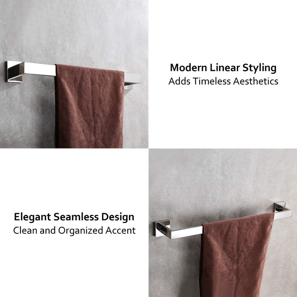 Suyar SUS304 Handtuchhalter für Badezimmer, 60,3 cm, Edelstahl, für Dusche, Mantel, Hosen, Kleiderbügel, Handtuchhalter für Wand, poliertes Chrom