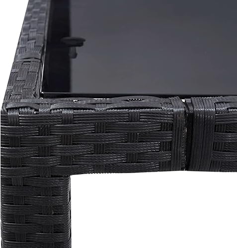 Miniatura 9 de Juego de comedor de 5 piezas para exteriores, muebles de patio cuadrados modernos con marco de acero recubierto de polvo y ratán PE resistente a la