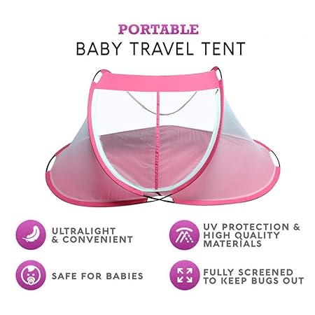 Foldable Kids Mosquito Net with Base Cloth Suitable for: 1 to 6 Years