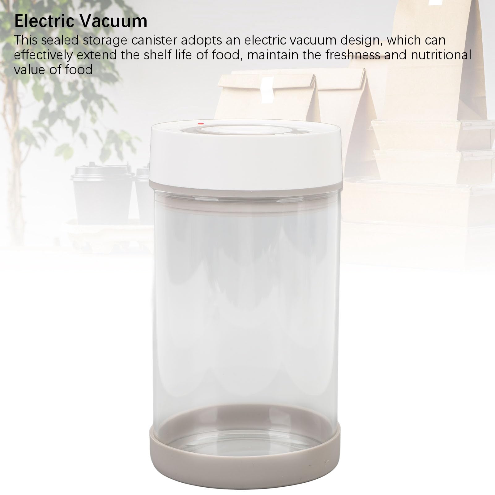 Vakuumierter Glaskrug 950 ml mit Echtzeit-Vakuumüberwachung und Borosilikatglas für Kaffeebohnen, Nüsse, Trockenfrüchte, Süßigkeiten für Küche, Büro, Camping