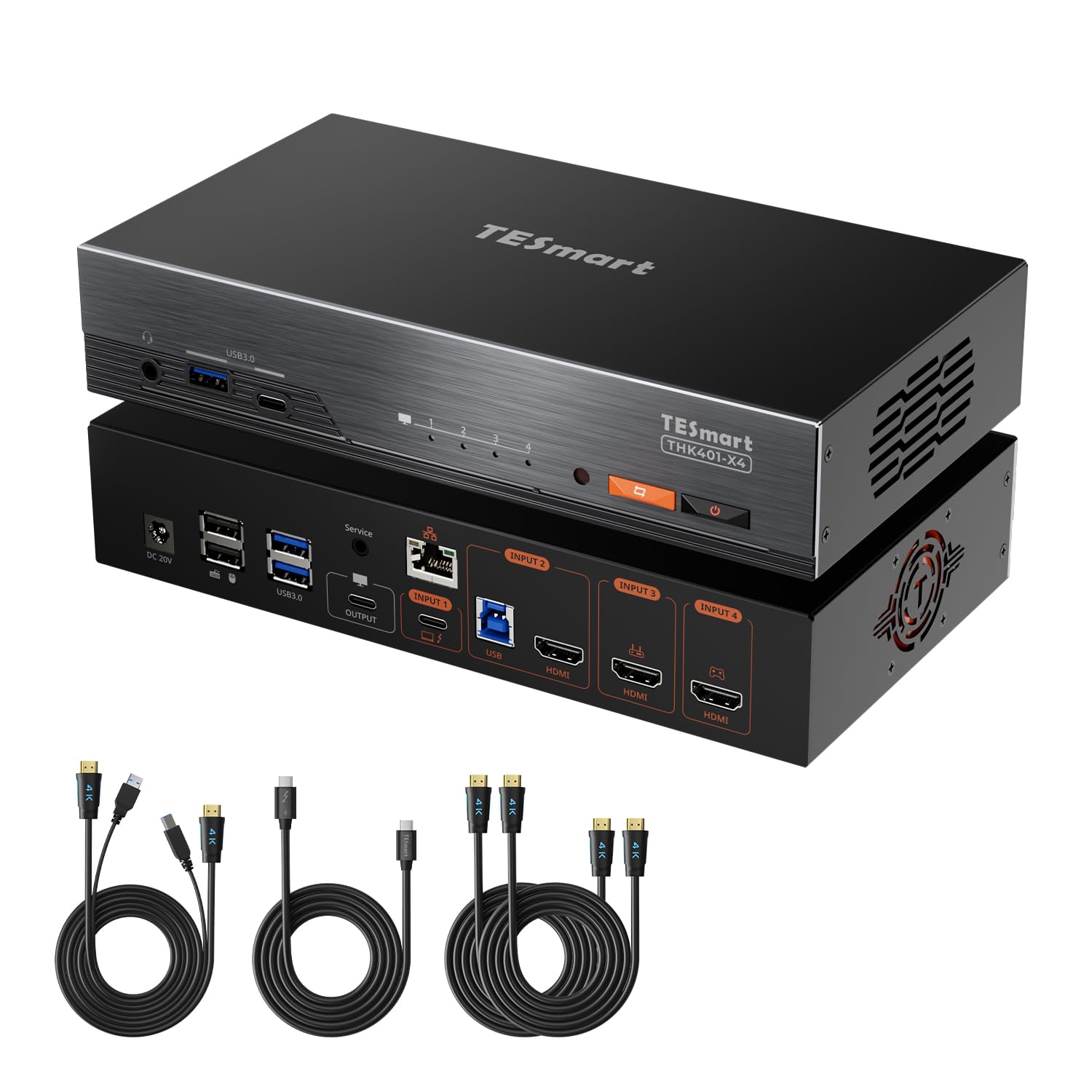 TESmart KVM HKS401-EB23 / 4入力 HDMI USB Amazon.com: TESmart Thunderbolt 4 HDMI KVM Switch 4 Computers 1