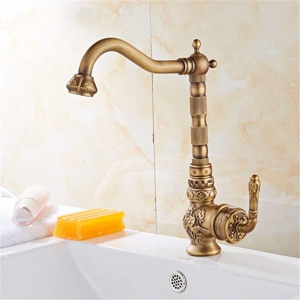 Robinet de cuisine en laiton antique au charme rétro unique pour évier