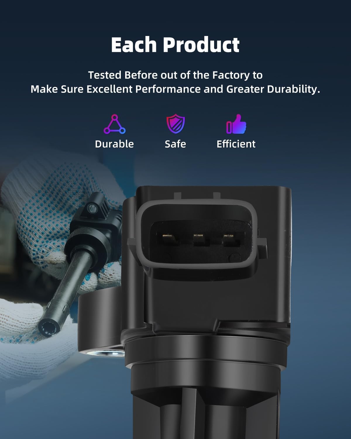 ECCPP UF541 4 ignition coils with 4 iridium Spark Plugs Compatible with for Mazda 2006-2008 5 2.3L L4 50230 5C1741 E1041