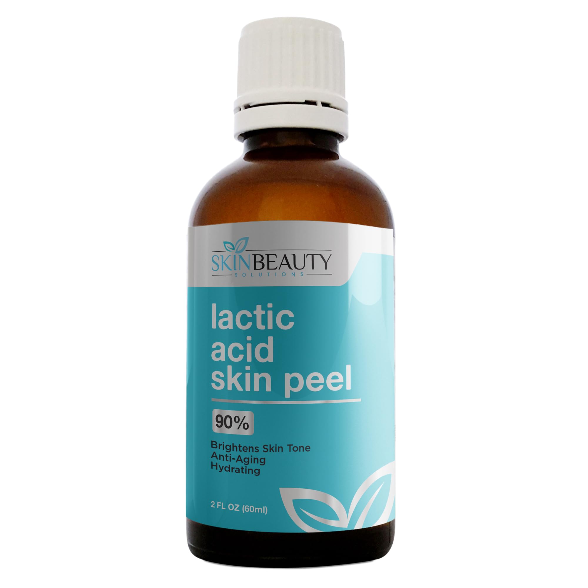 Skin Beauty Solutions LACTIC Acid 90% Chemical Peel- Alpha Hydroxy (AHA) For Acne, Brightening, Wrinkles, Dry , Age Spots, Uneven Tone, Melasma & More () - 2oz/ 60ml