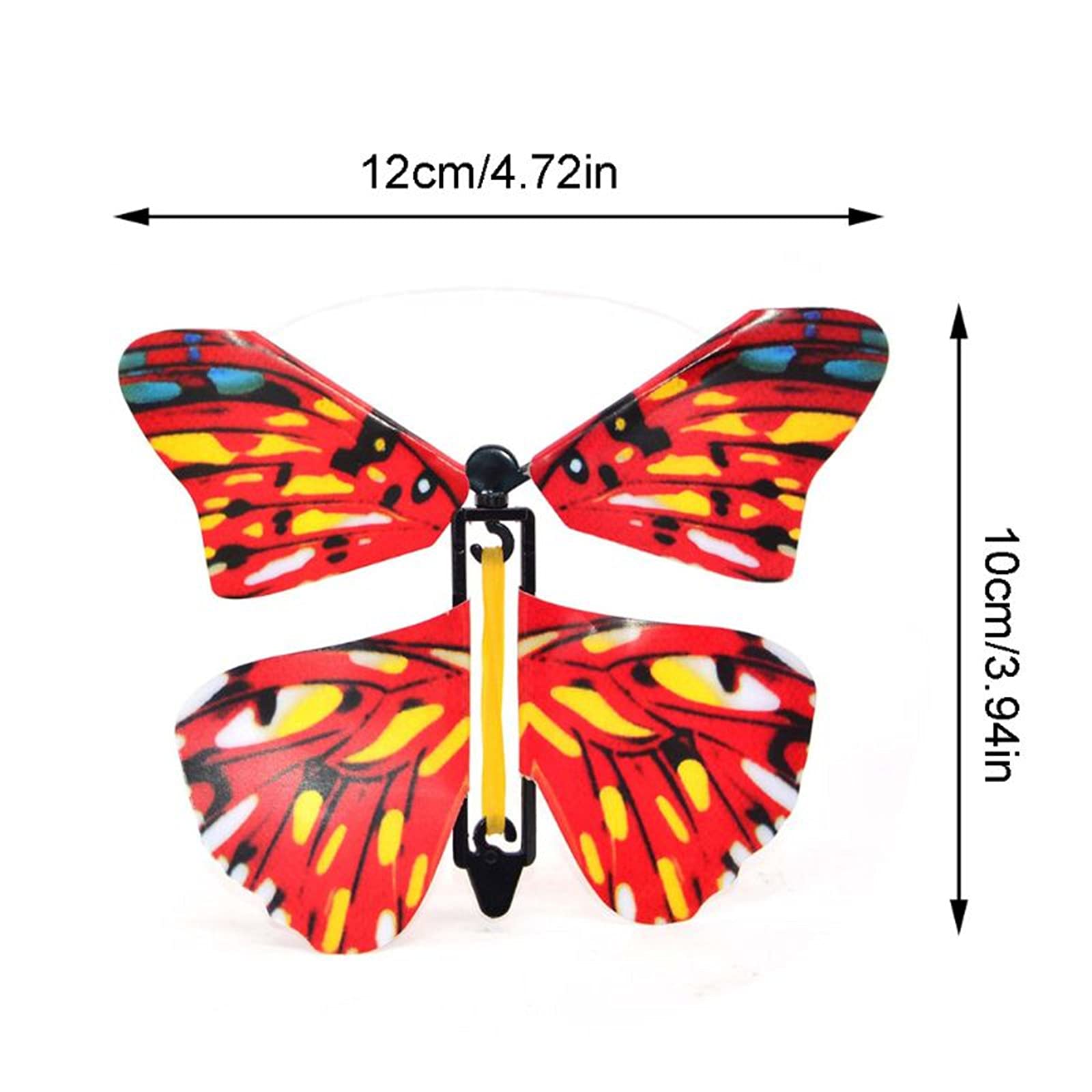 Papillon volant magique à remonter dans le livre, 1 à 10 pièces, bande de caoutchouc, jouet volant féerique magique, cadeau de grande surpris, cadeau de fête  26
