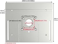 Vista 6 de Placa de inserción de mesa de enrutador de aluminio KETIPED, Bancos de carpintería con placa de enrutador abatible con guía de goniómetro y valla