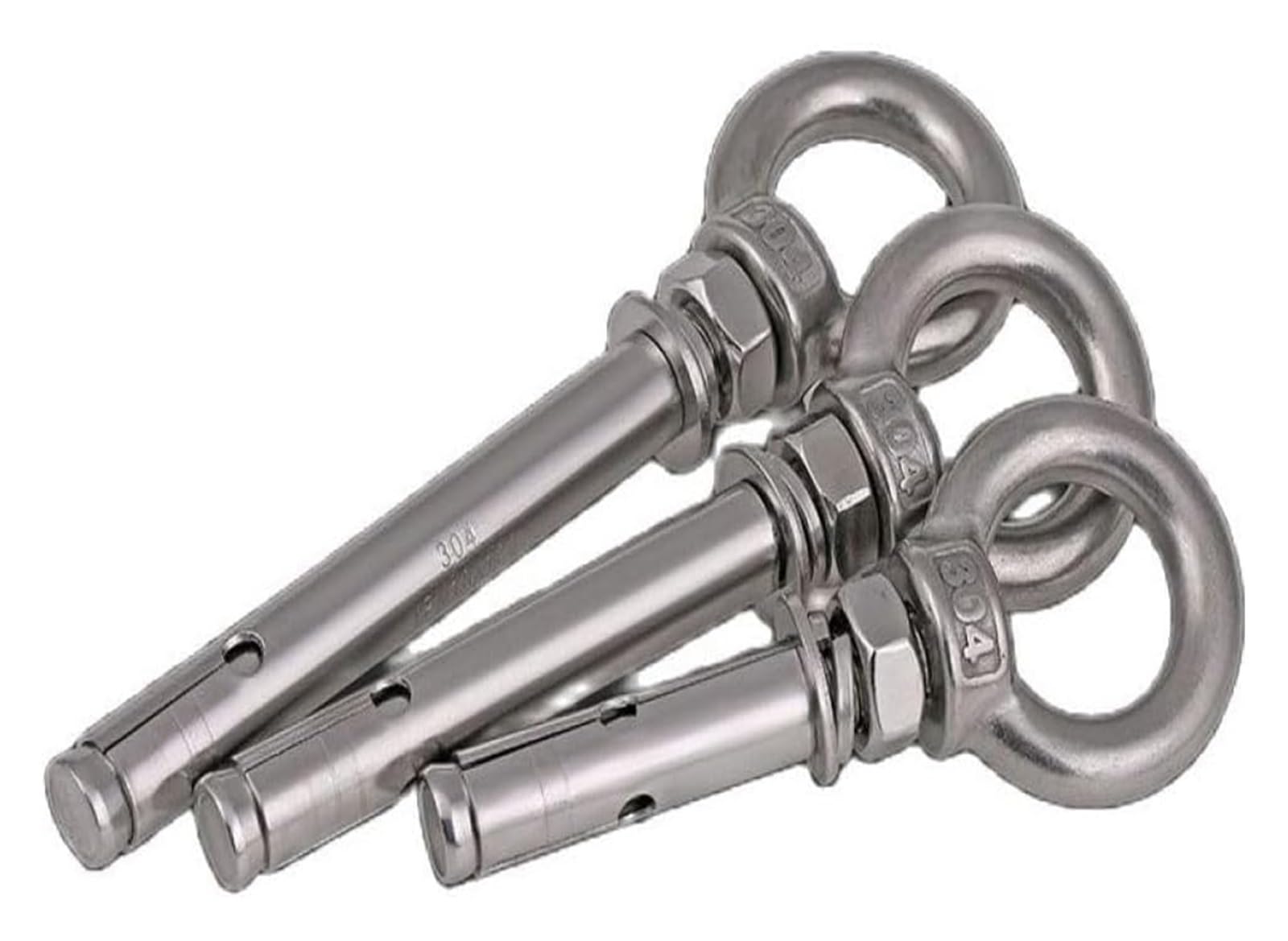 Dehnschraubenbolzen, Ösenschrauben mit Hebering aus Edelstahl, Dehnschraubenhaken aus Edelstahl 304 M6 M8 M10 Ösenschraube(100mm)