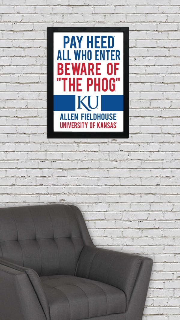 Limited Edition Kansas Jayhawks Beware of the Phog Poster Art Print - Gifts for Jayhawks Fans (Add Black Frame)