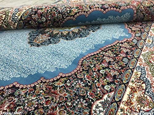 Image of High Density Export Quality Classical Pure Silk Carpet for Your Hall & Living Room 6 X 9 Feet (90x150 cm) Ivory Multi