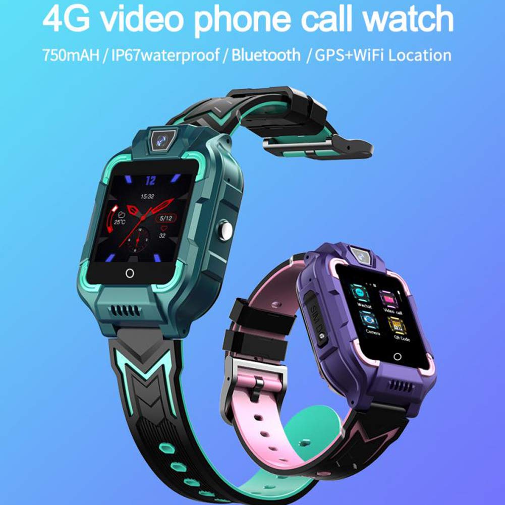 Inteligente Reloj Niños Teléfono, 4G GPS + GPRS + Libras Que Colocan Niños Inteligentes A Prueba De Agua Reloj + WIFI Posicionamiento Reconocimiento De La Cara En Varios Idiomas A Prueba De Agua