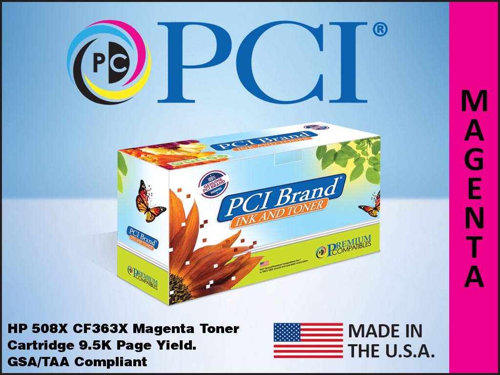 PCI Brand Remanufactured Toner Cartridge Replacement for HP 508X CF363X Magenta Toner Cartridge 9.5K Yield