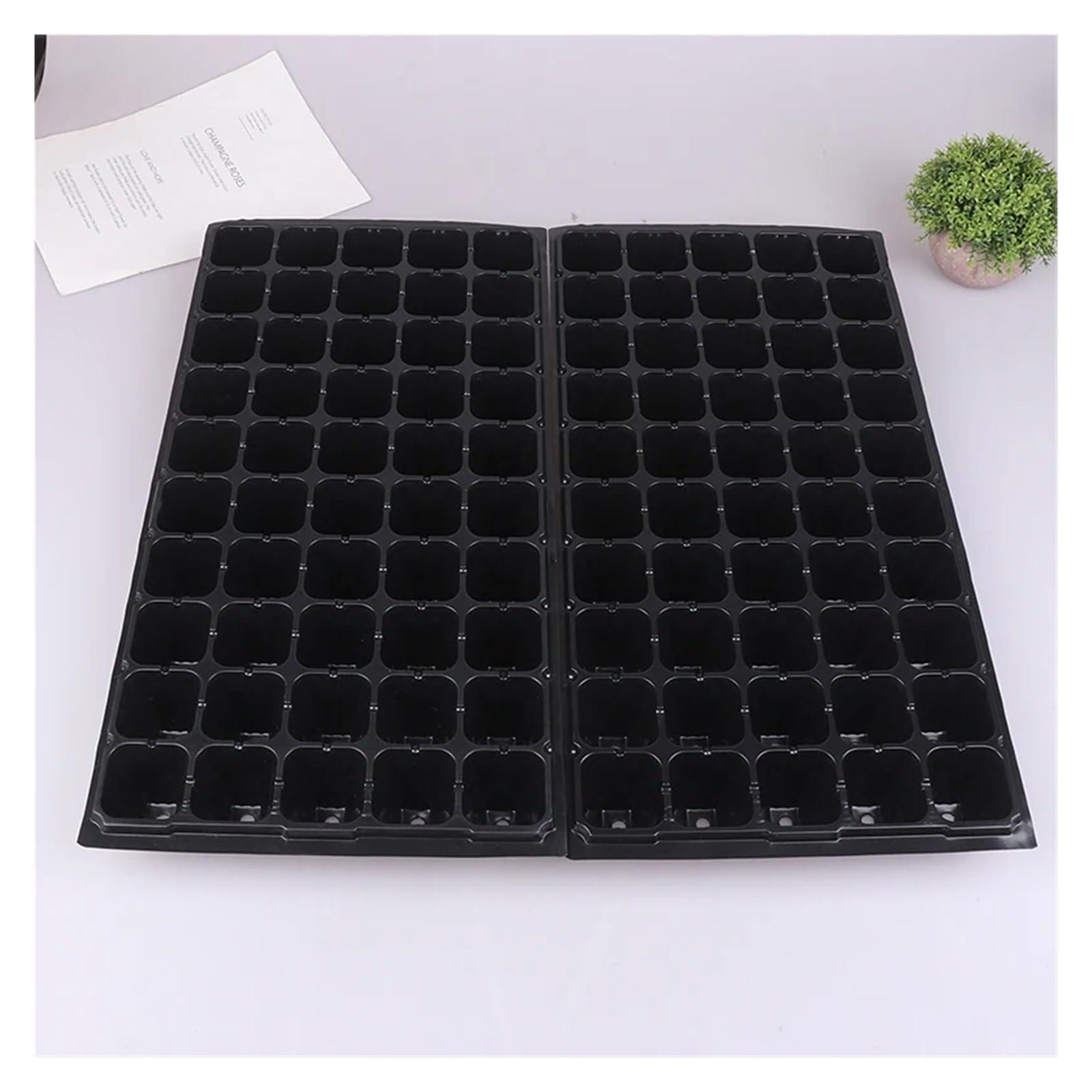 Semilleros De Germinacion 10 bandejas de plástico for plántulas de 50 Celdas, bandejas de germinación for jardinería, recipientes Negros for plántulas, Suministros for jardinería