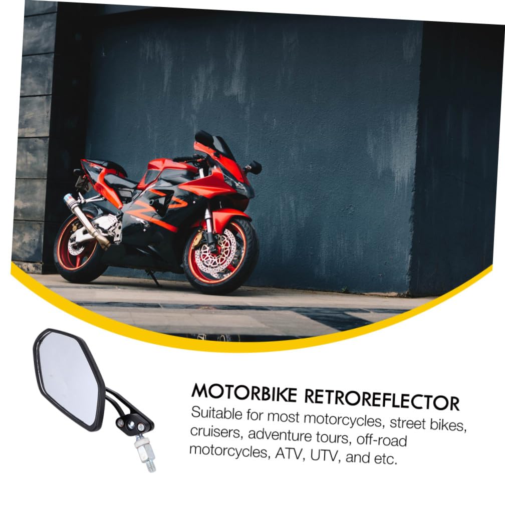 Specchietto Retrovisore Moto 1 Paio in Lega di Alluminio Nero