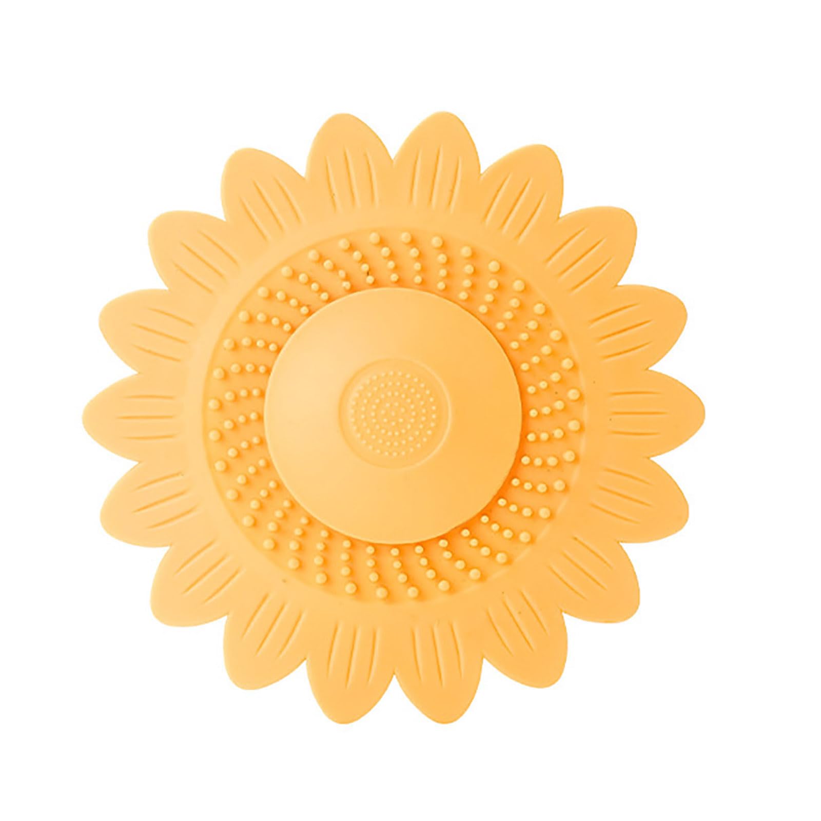 Xuancai Yellow Silicone Sink Drain Plug Hair Catcher Shower Drain Covers Bathtubs Drainage Stopper For Bathroom Tub Shower And Sink Silicone Bathtubs Stopper Catcher