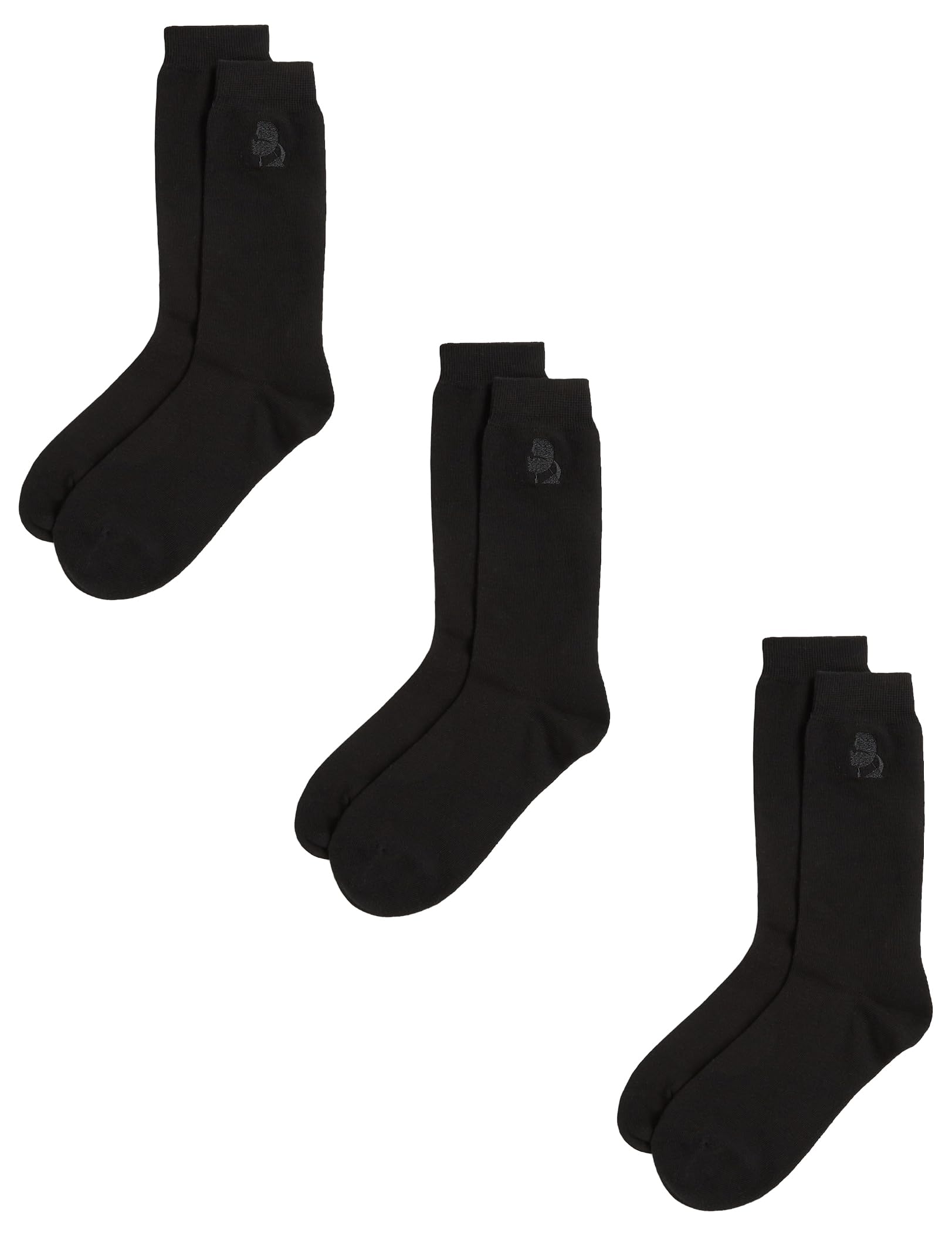 Karl Lagerfeld International B.V Men's Karl Lagerfeld, K/Kameo Logo 3 Pack Socks, Schwarz, 39-42
