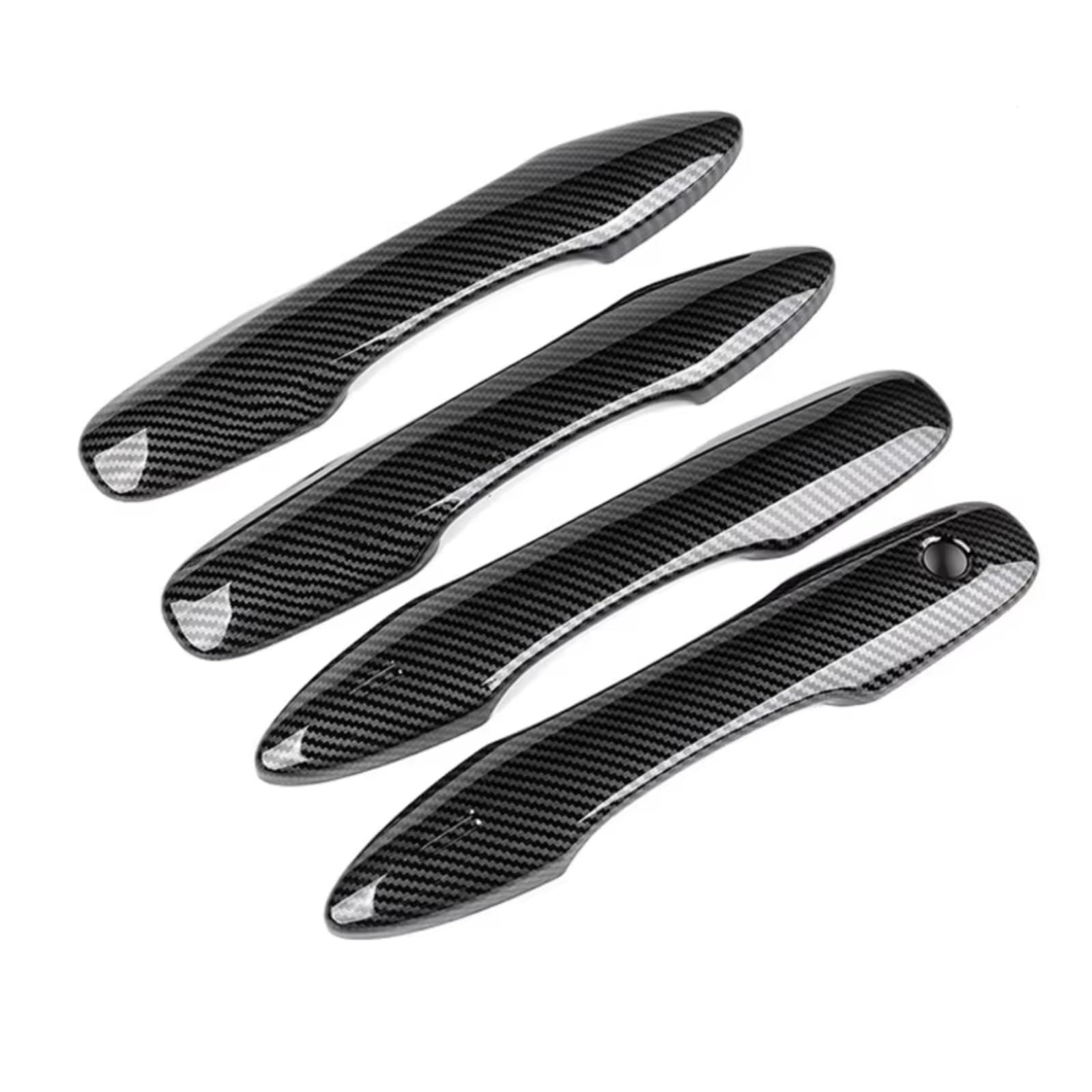Qdzvalumv Carbon Fibe Car Door Handles Cover Shell Compatible With Toyota For Frontlander 2022 2023 2024 Car Door Handle Cover Scratch Protective Accessories Outer Front Rear Set(Carbon Fibe)