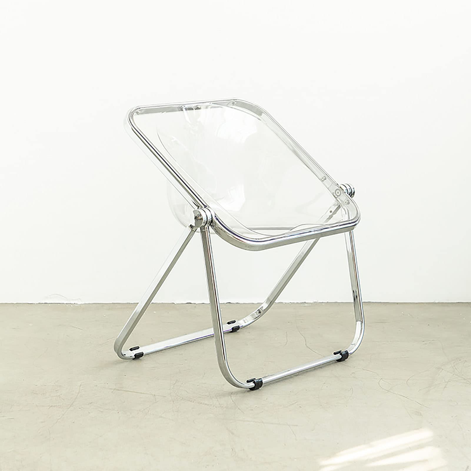 Silla plegable con marco transparente para uso doméstico y comercial