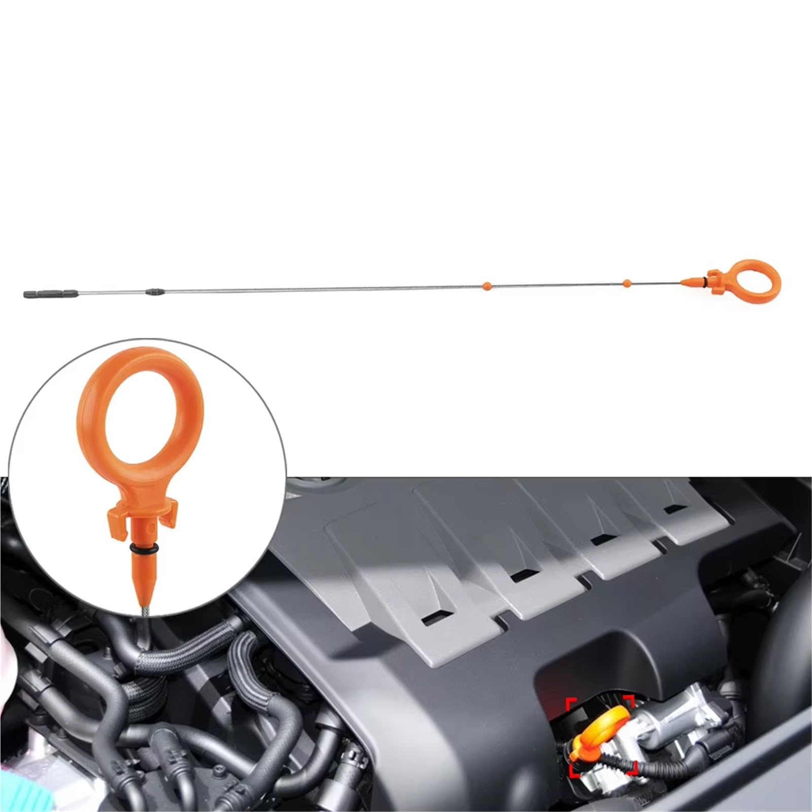 Varilla nivel aceite motor Compatible Con Skoda Para Octavia 2004 2005 2006 2007 2008 1 Unidad De Varilla Medidora Automática Para Aceite Motor Transmisión 06F115611E