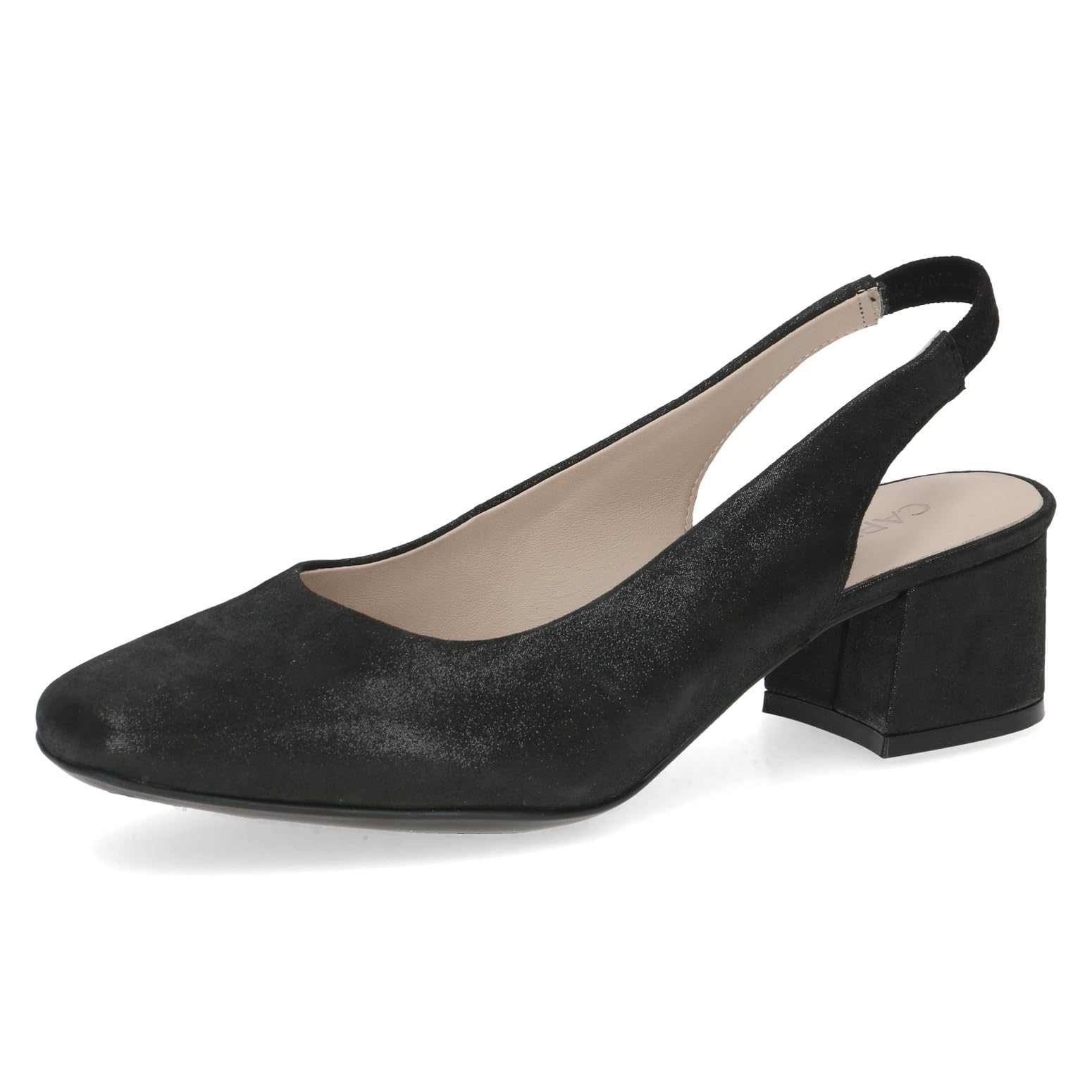 CAPRICE Women's Leather Pumps, Black (Black Metallic), 3.5 UK