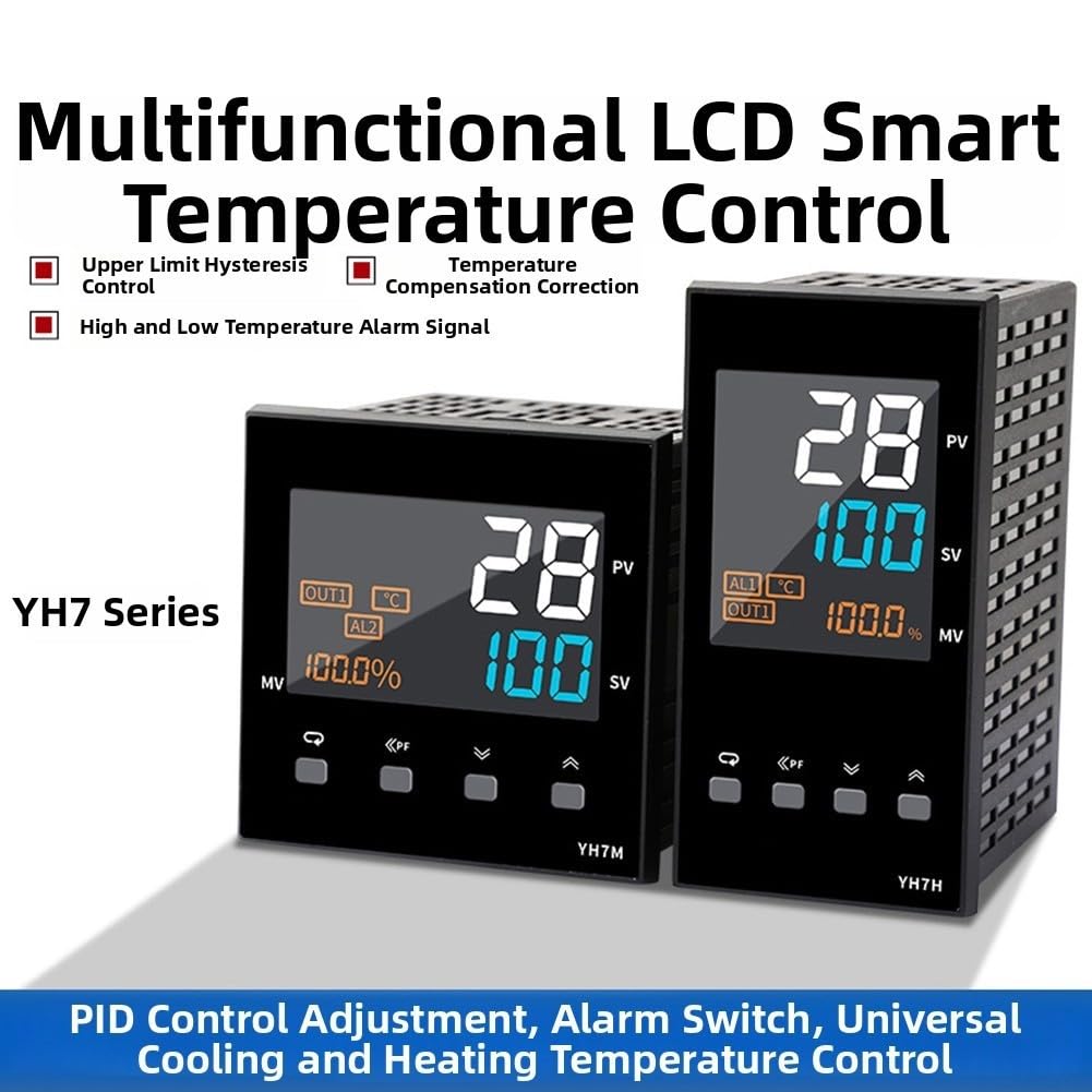 Zoegneer Kit regolatore di temperatura PID con termocoppia tipo K e relè doppio display uscita allarme per riscaldamento sistemi di raffreddamento Celsius Fahrenheit 96 x 48 mm (A)