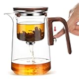Enchant Tea Pot - 800ml/27.1oz Witchcraft Magic Glass Teapot, Magnetic Water Separation Design, Borosilicate Infuser Pot with Strainer for Loose Leaf & Herbal Teas, Ideal for Tea Maker
