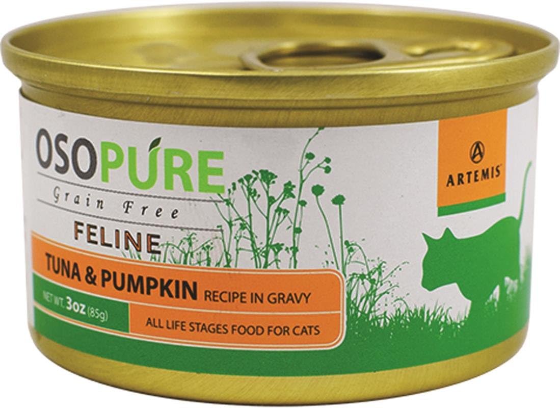 Artemis Pet Food Company 011086 Osopure Grain Free Feline Formula Tuna/Pumpkin Food, 3 Oz