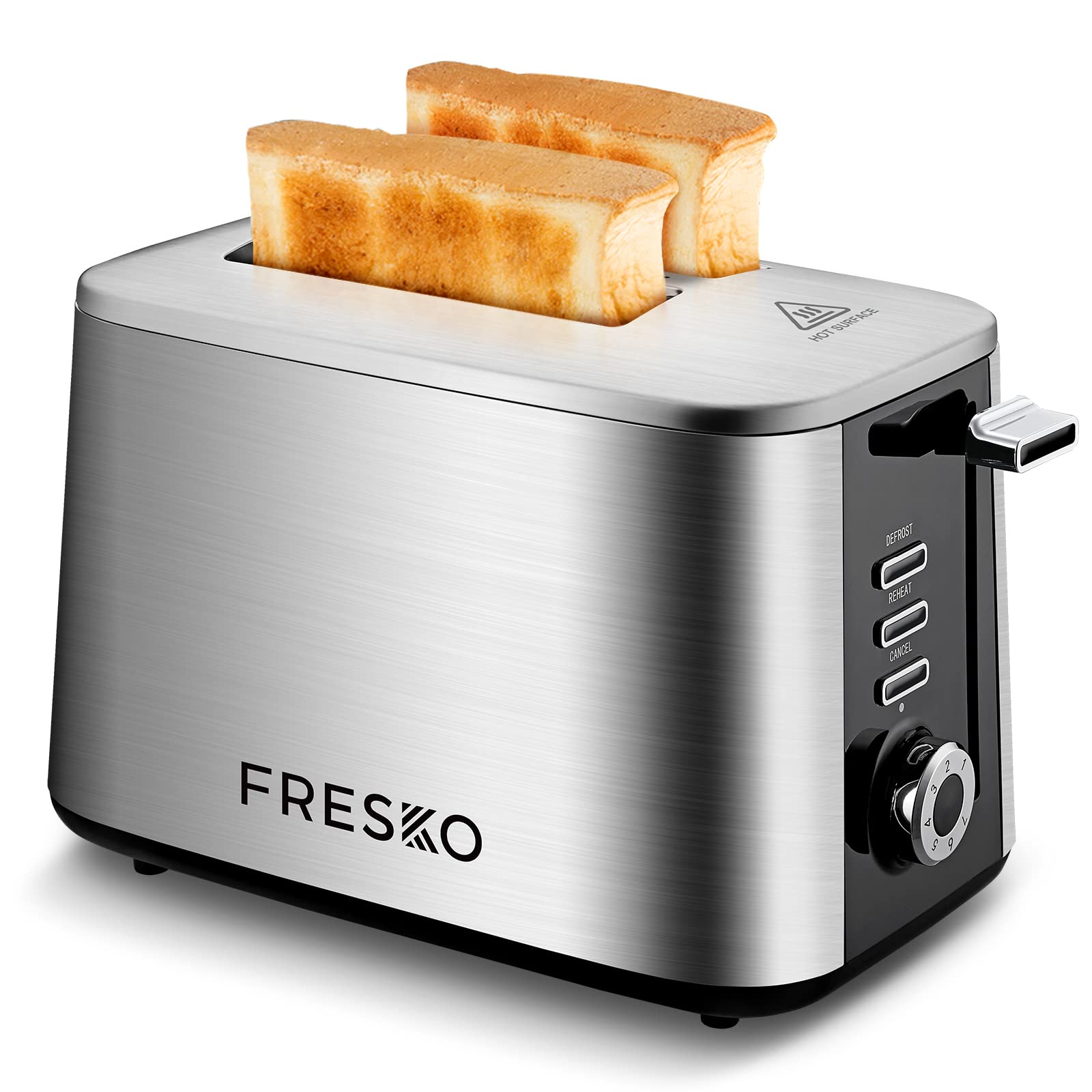 Buy FRESKO Toaster, Extra 2 Slices Toaster,1600W with 7 Browning