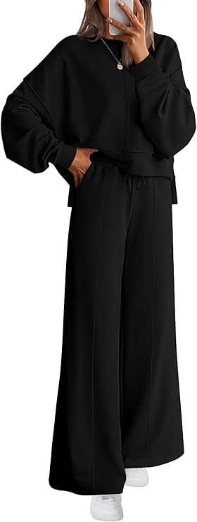 BTFBM Women Fall Fashion 2025 2 Piece Outfits Sweatsuit Set Jogger Sweatpants Matching Lounge Sets Airport Tracksuit
