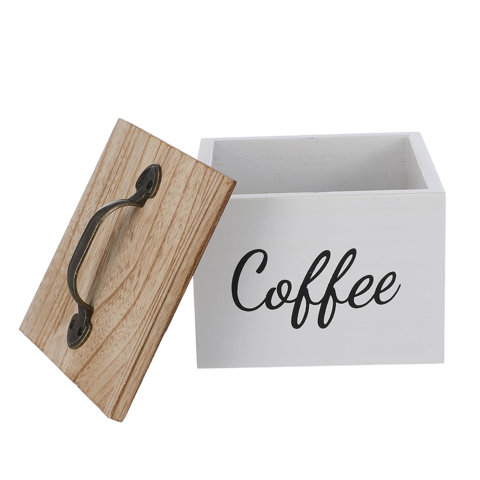 Boîte pour capsules de café en bois blanc pour un coin cuisine épuré et rangé